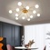 Люстра золотая Unevio, металл, стекло матовое, 80*17 см, светодиодная, LED, G9