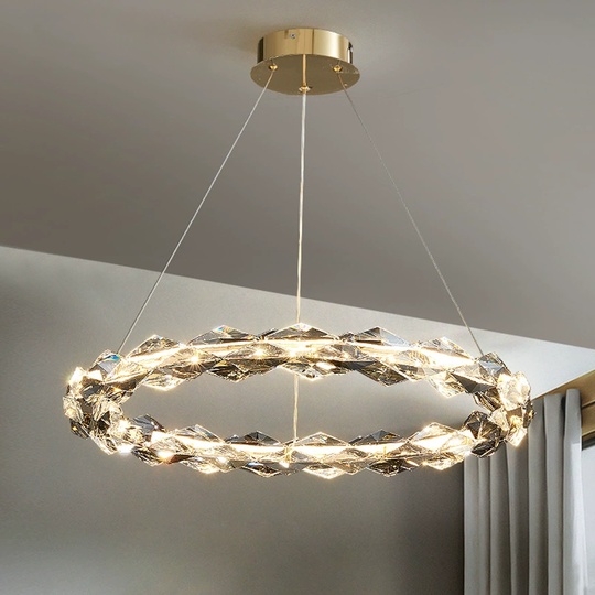 Люстра подвесная, медный, кристалл, AYSE 80*60, металл, LED.