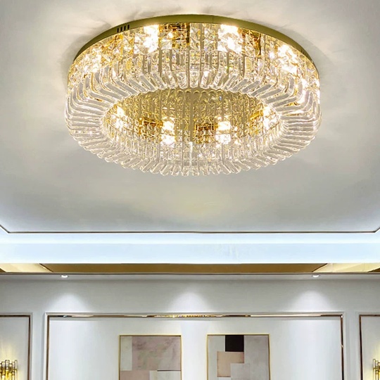 Люстра подвесная, золотой, кристалл, SOPHISTICATED 80*18, металл, LED.