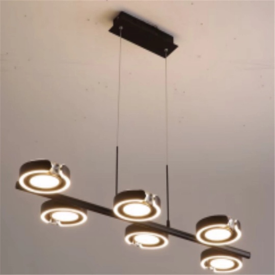 Люстра черная Ivalept, металл, 100*25 см, светодиодная, LED
