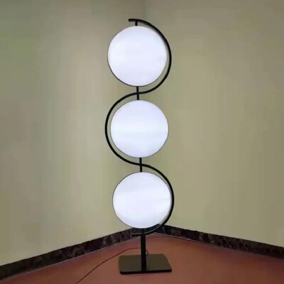 Напольный светильник MAI HE MAI черный с белым Blank Circle, E27, 54 Вт