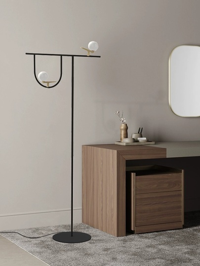 Торшер черный Lumios, 50*170 см, LED, G9*2, металл, 10 Вт