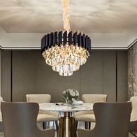 Люстра подвесная, черный, стекло, OPULENCE 40*35, металл, E14.