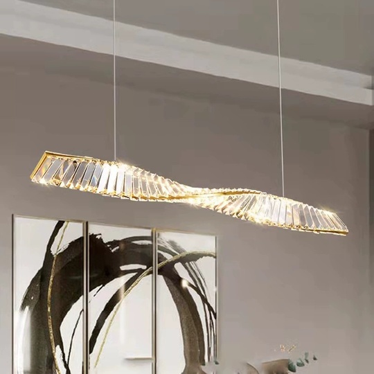 Люстра подвесная, бронза, хрусталь, JACK 120*8 металл, LED