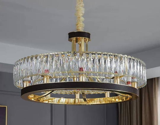 Люстра подвесная BILGEHAN 50*35 золото, кристалл, металл, LED.