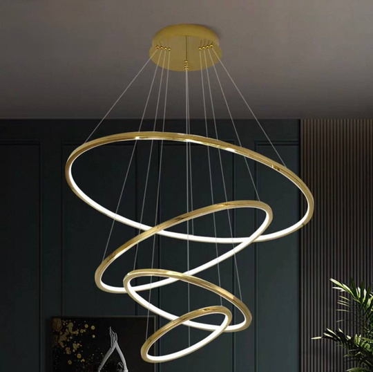 Люстра подвесная, медь, ПММА, OTTO 40*60*80*100 металл, LED.