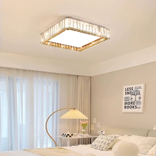 Потолочный светильник, хром, кристалл, ISABELLE 60*60 металл, LED.