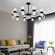 Люстра подвесная, черный, ПММА, AEGEN 90*30, металл, LED
