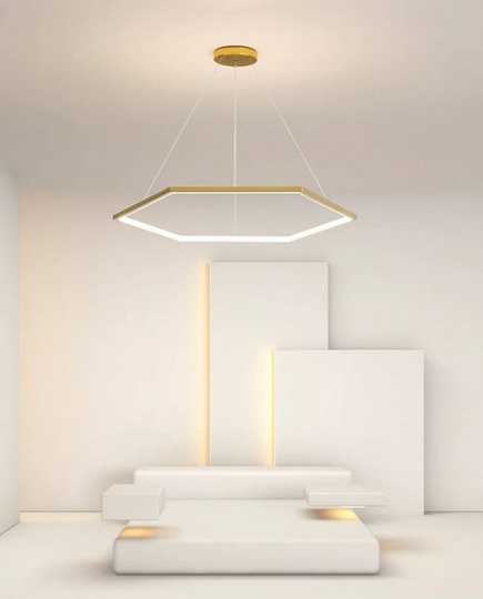 Люстра подвесная, медь, ПММА, OREO 80*120 металл, LED.