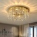 Люстра подвесная, золотой, кристалл, SPARKLING 50*17, металл, E14.