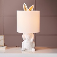 Настольная лампа кролик белый Rabit Banny, 23*49 см, светодиодная, E27