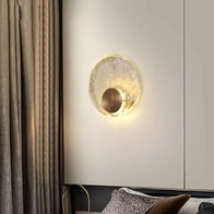 Настенный светильник, Бра, LAN 20*25 золотой, медь, стекло, LED.