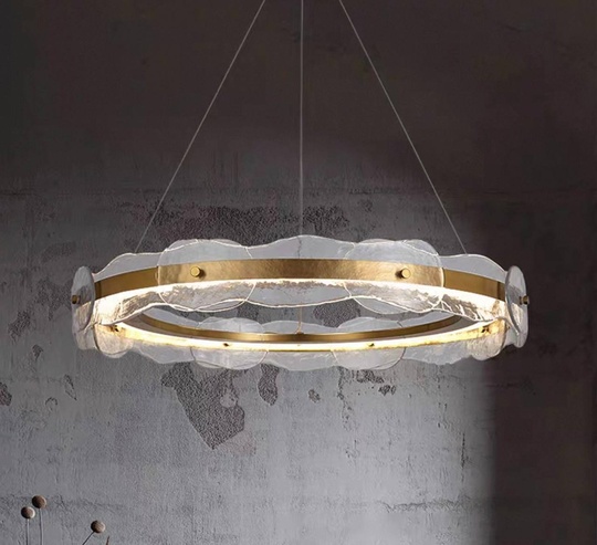 Светильник подвесной бронзовый Elviku, металл, трос 150 см, 70*13 см, LED