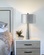 настольная лампа мрамор серая Houston Grey Marble, 38*70 см, светодиодная, E27*1 шт