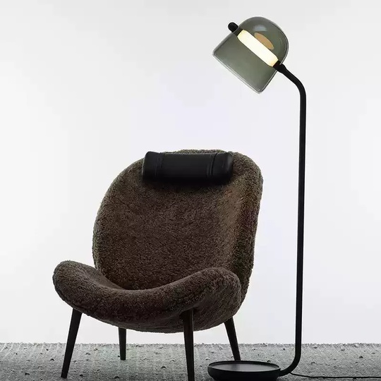 Торшер черный Glow, 33*33*160 см, LED, кнопка, металл, 15 Вт