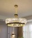 Люстра подвесная BILGEHAN 50*35 золото, кристалл, металл, LED.