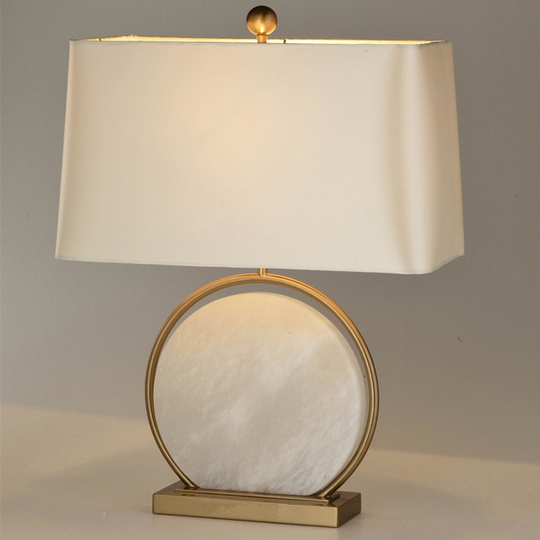 Настольная лампа белый абажур Ritz - Marble Sun, 62*38 см