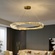 Люстра подвесная, золотой, кристалл, GLAMOROUS 100*10, металл, LED.