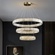 Люстра подвесная CALISKAN 90*150 золотой, хрусталь, металл, LED.