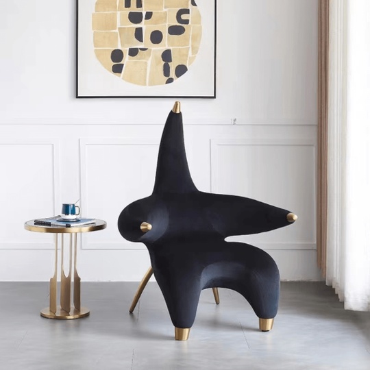 Кресло Черное. Starfish Lounge - в виде морской звезды, 1 шт., 100х100х145 см