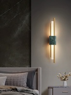 Настенный светильник KELEMA, Бра, 8*50, зеленый, мрамор, металл, LED.