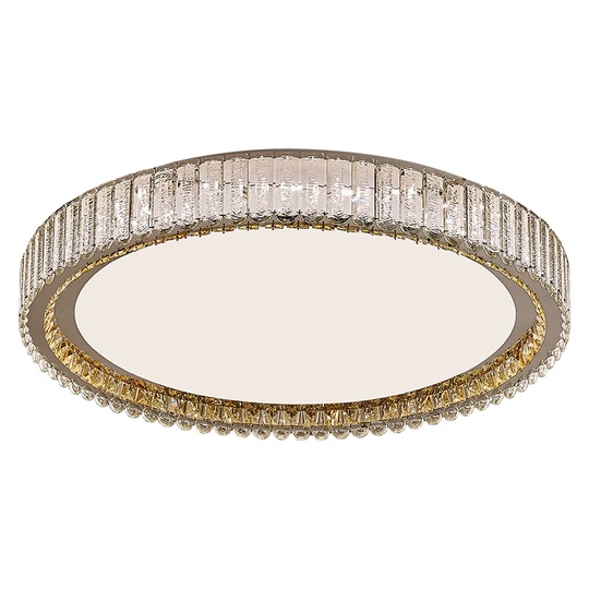 Потолочный светильник, хром, кристалл, GRACE 100*13 металл, LED.
