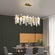 Светильник подвесной медный Exivra, металл, трос 120 см, 80*30 см, LED