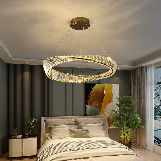 Люстра подвесная, золотой, кристалл, GLAMOROUS 60*10, металл, LED.