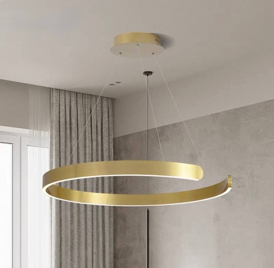 Люстра подвесная, медь, ПММА, PENNY 40*5 металл, LED.