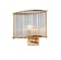 Настенный светильник, БРА WAYNE 30*28, золото, прозрачный, стекло, металл, Е14.