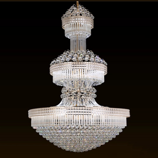 Люстра подвесная, золото, хрусталь, BARNEY 100*150 металл, E14.