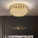 Потолочный светильник, медь, хрусталь, DIANA 50*26 металл, Е14.