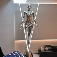 Торшер Cybergirl хромированный с LED-подсветкой, 207 см
