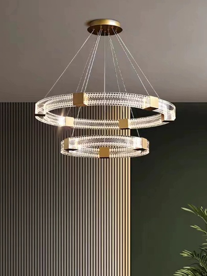 Люстра подвесная, медь, ПММА, BENJAMIN 50*80, металл, LED