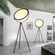 Торшер черный Elyesto, 60*75*180 см, LED, металл, 25 Вт