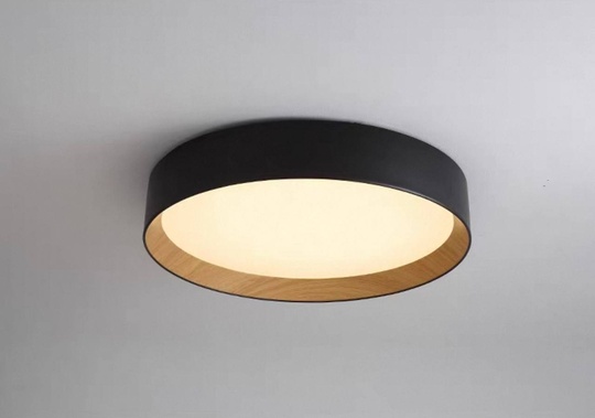 Потолочный светильник черный Elystrix, металл, 46*13 см, светодиодная, LED