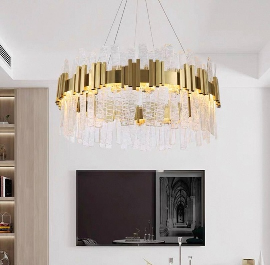 Люстра подвесная медная Aquionex, металл, 80*35 см, светодиодная, LED