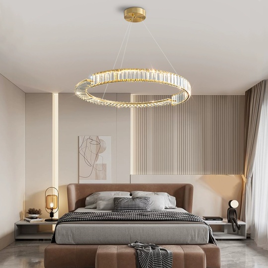 Люстра подвесная, медный, кристалл, AYSIN 60*80, металл, LED.