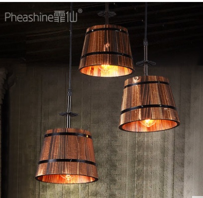 Дизайнерский светильник 17*14 см led, e14, железо, дерево
