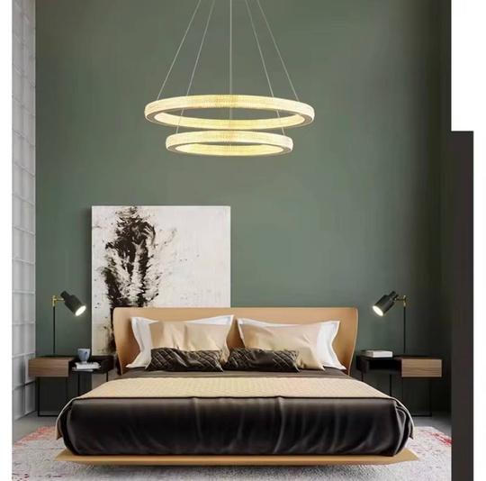 Люстра подвесная, медь, ПММА, MOWGLI 40*60 металл, LED.