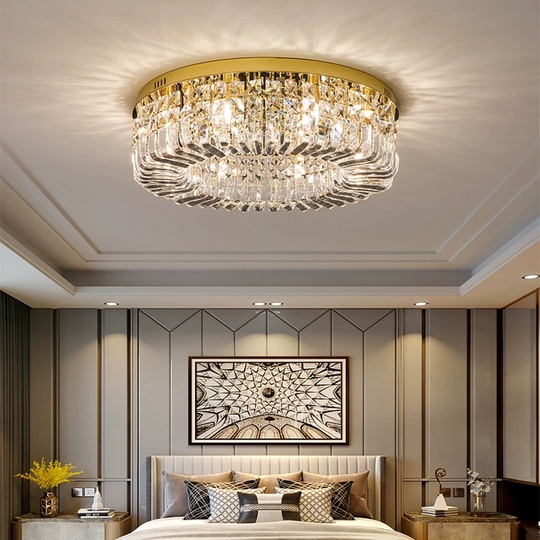 Люстра подвесная, золотой, кристалл, SOPHISTICATED 50*18, металл, LED.