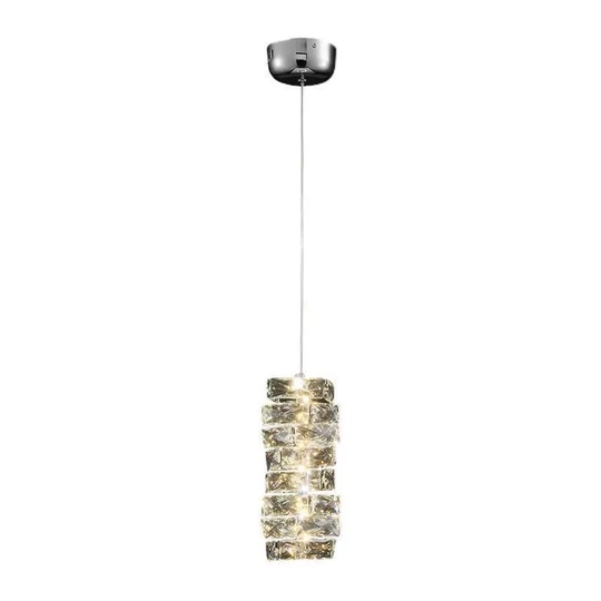 Люстра подвесная, хром, хрусталь, DAISY 12*25 металл, LED.