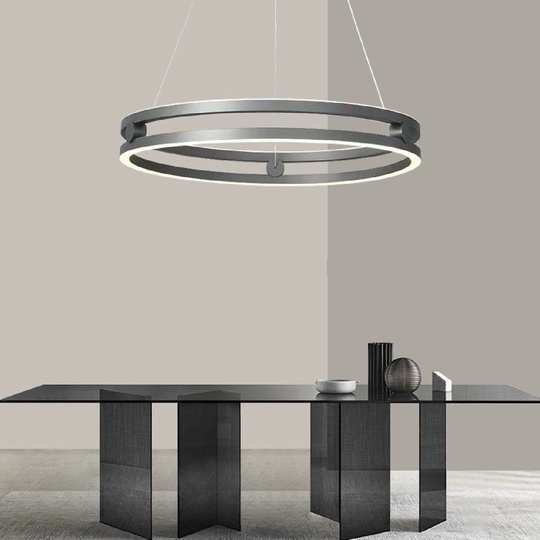 Светильник подвесной черный Elypz, металл, трос 120 см, 80*7.5 см, LED