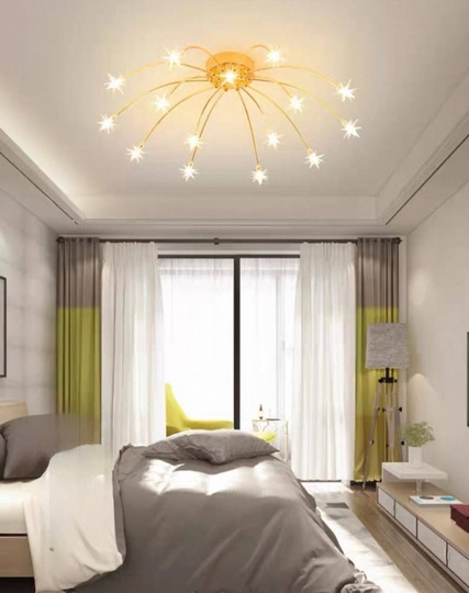Люстра золотая Altreve, металл, стекло, 70*18 см, G4