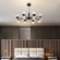 Люстра подвесная, черный, ПММА, AEGEN 80*30, металл, LED