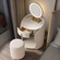 Туалетный столик Light молочный 60×60×73 см с пуфом и зеркалом