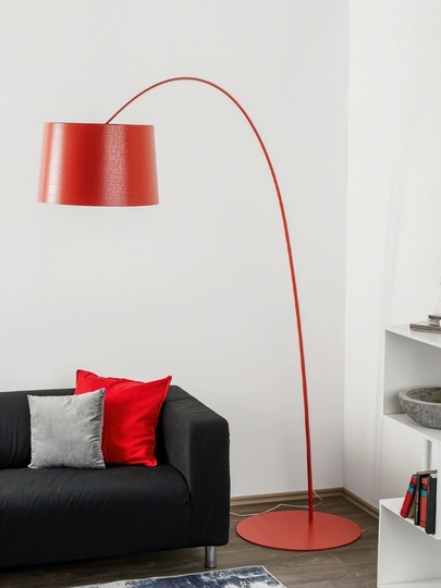Торшер красный Ellivra, 200*220 см, LED, Е27*3, металл, 24 Вт