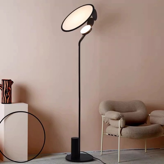 Торшер, черный, белый, Setter 165*35, LED, металл, ПММА