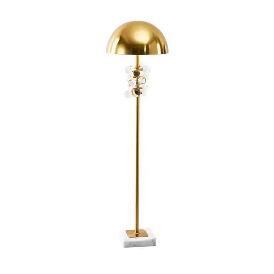 Торшер белый, золото Luxe, 45*45*158 см, светодиодный, Е27, мрамор, 15 Вт