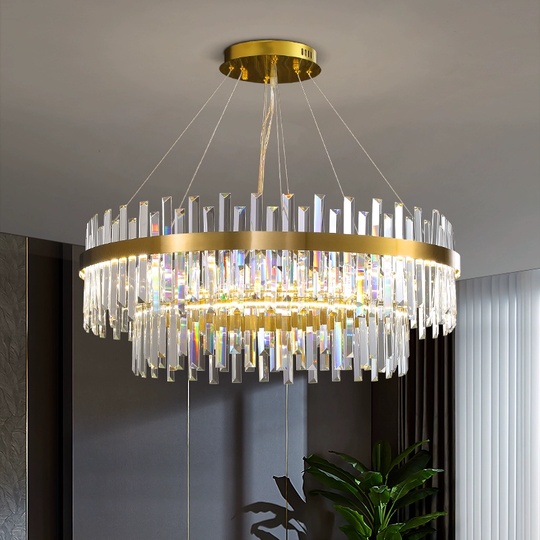 Люстра подвесная, медь, кристалл, GURBUZ 60*35, металл, LED.